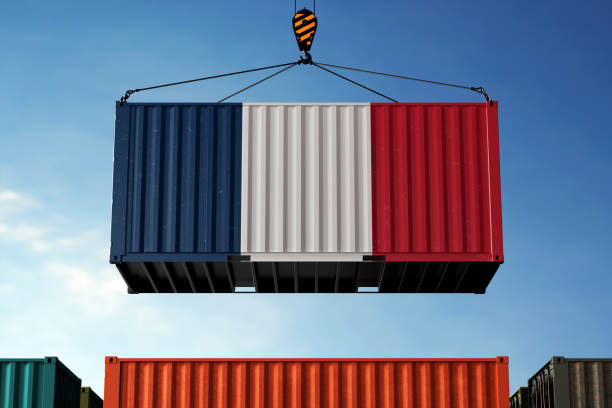 istock France trade cargo container hanging against clouds background 2200960087
