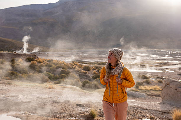 istock Woman Hiking in Geothermal Landscape 2200966730