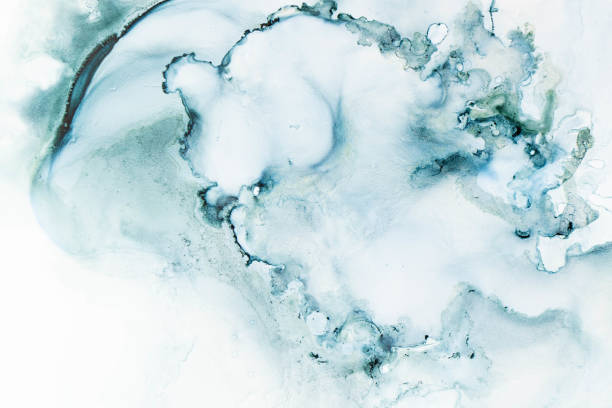 istock Fluid abstract pattern inspired by Thailand using alcoholic ink and blue tones 2200975120
