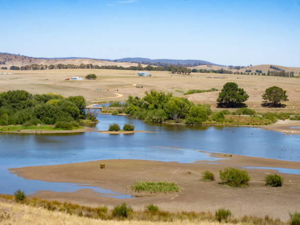istock Summer stillness on lake and farmland 2200983788