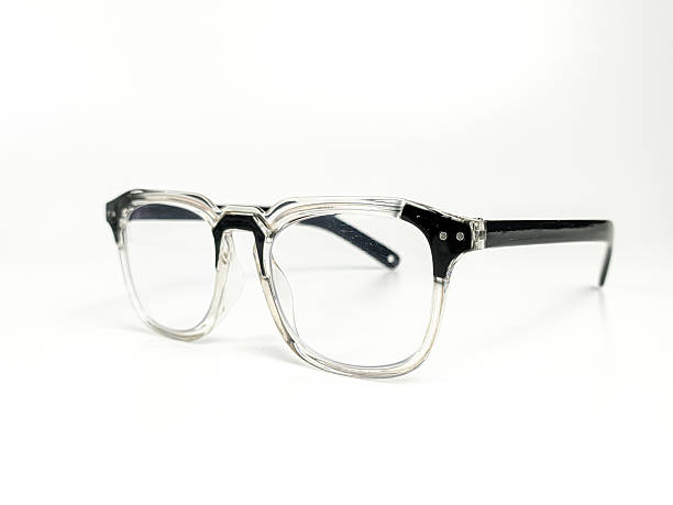 istock Stylish glasses with transparent frames isolated on white background 2200990508