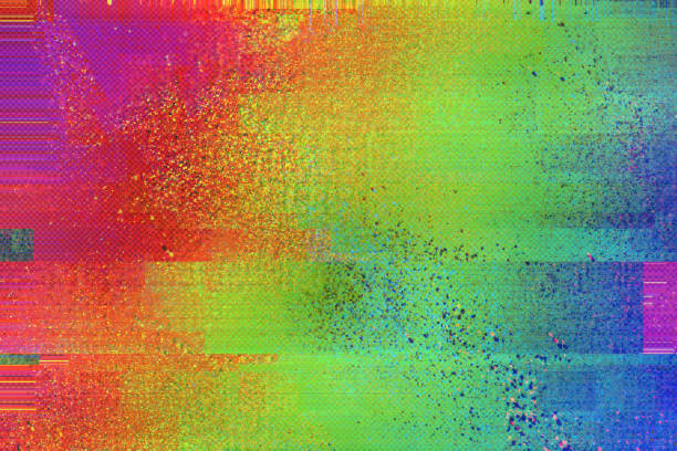 istock Abstract Digital motion Glitch Art with Vibrant Colors - Modern Art Background 2200994758