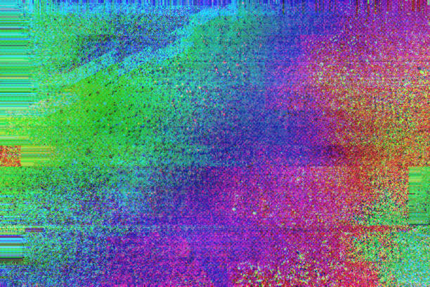 istock Abstract Digital motion Glitch Art with Vibrant Colors - Modern Art Background 2200995188