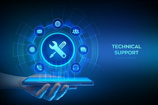 Self Help Tech Technical Support Customer Help Tech Support Application Interface On ...