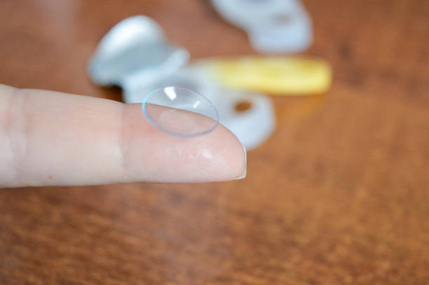 istock soft contact lens balanced fingertip clarity curvature thin structure eye care transparency hygiene handling proper сheck lens orientation storage cleaning fresh solution microplastic eco-friendly 2201001516