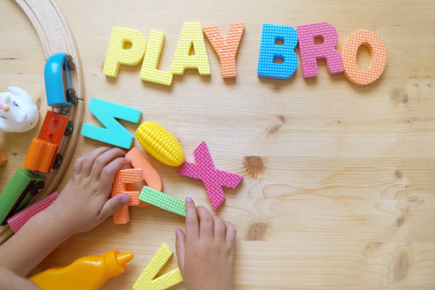istock The boy is playing with toys 2201011133