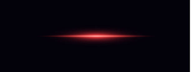 istock Glowing Red Laser Beams - Futuristic Neon Light Streaks on a Transparent Background for Sci-Fi, Cyberpunk, and Tech-Themed Designs 2201013416