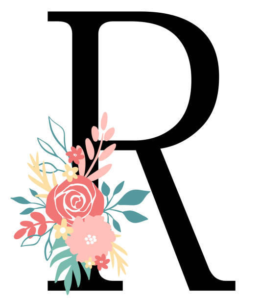 Letter R Wedding Design 80+ Drawing Of A Letter R Wallpaper Stock Illustrations, Royalty-Free ...