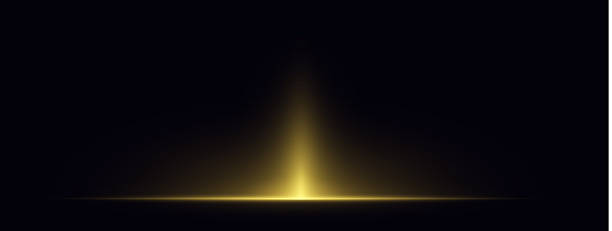 istock Golden Light Streak - Intense Glowing Beam Effect for Futuristic, Sci-Fi, and Luxury Design Elements with a Transparent Background 2201014328