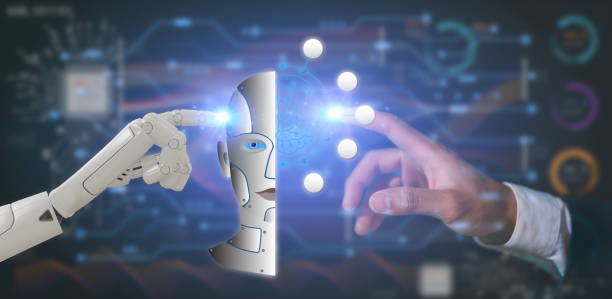 istock AI trading and data analysis in investment and financial concept  AI. Digital brain shaped with blue neural connection lines and glowing dots 2201030640