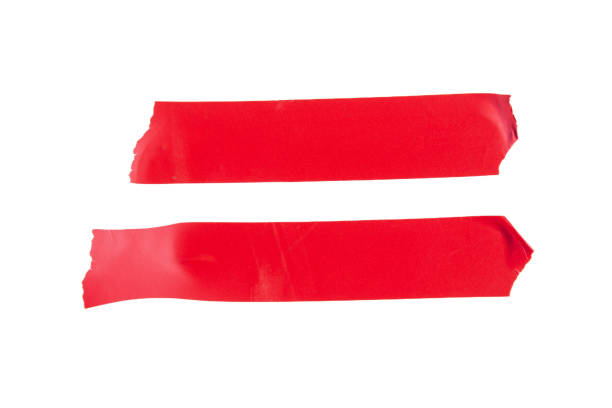 istock Ripped red adhesive tape isolated 2201030792