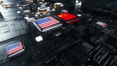 Microprocessor Technology Usa Vs China Comparison 4K Stock Video ...