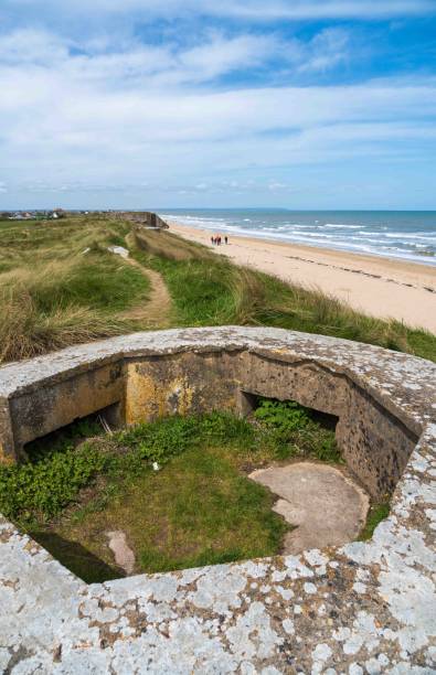 istock Bunker at Utah Beach in Normandy, France 2201045600