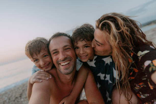 istock Family selfie at the beach 2201055695
