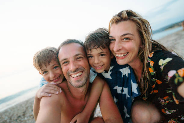 istock Family selfie at the beach 2201055702