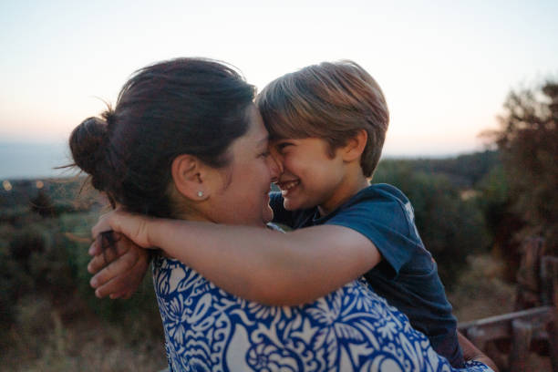 Happy moments with mom