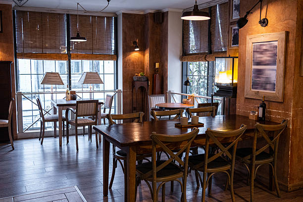 istock Restaurant Interior Design With Cozy Warm Atmosphere 2201058522
