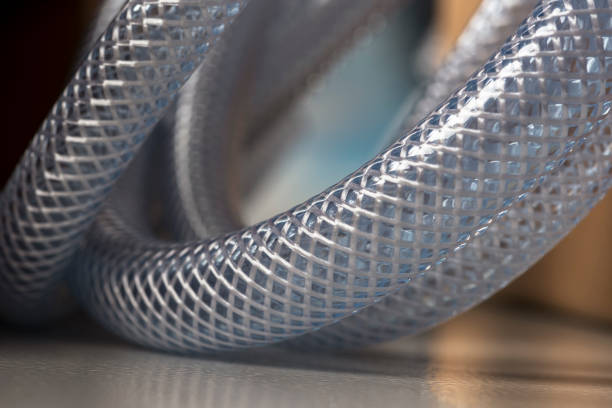 Heavy Duty Clear Braided Reinforced PVC Hose Pipe, Close-up