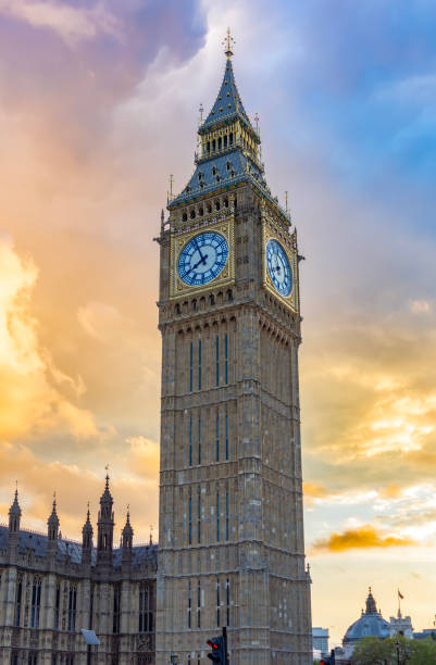 istock Big Ben (Elizabeth) tower at sunset, London, UK 2201066890