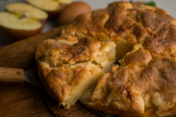 istock Delicious cinnamon cake with fresh apple pieces. Traditional German recipe. 2201068208