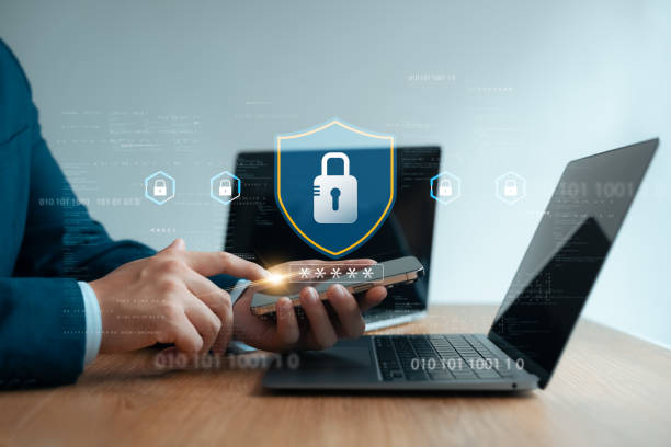 istock Cyber ​​network security data protection on internet, protection business financial information. 2201093395