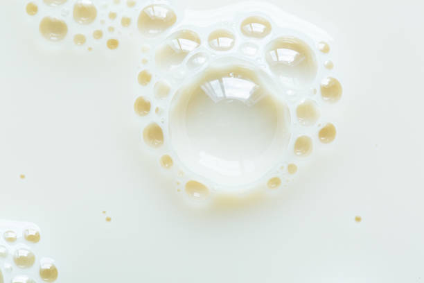 Artificial pattern of bubbling white cone shape material