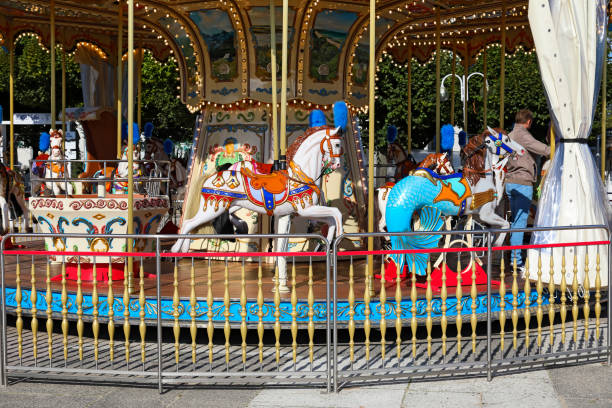 An old fashioned carousel in Nice, France