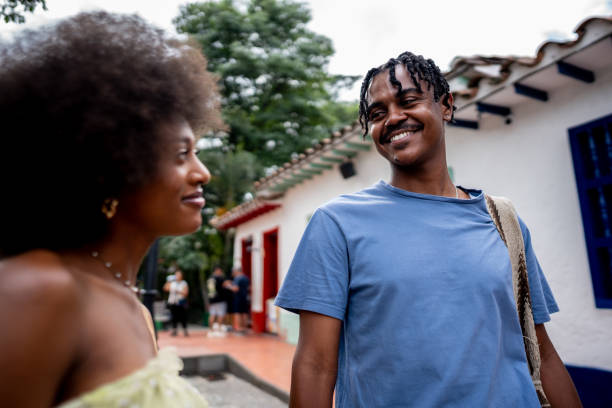 istock Young couple talking in Medellin, Colombia 2201100460