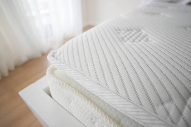 istock Background of comfortable mattress, top view 2201110671