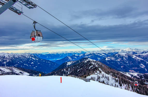 istock Scenic Gondola Ride in Mountains 2201111466