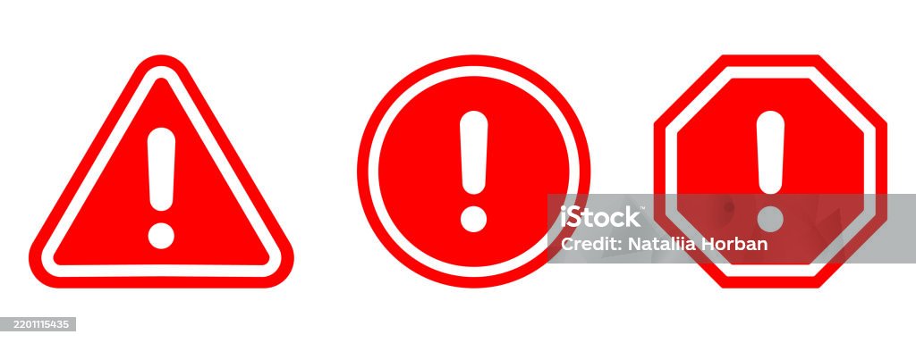 Exconationmarks Sign Caution Warning Signs Set Exclamation Marks Stock Illustration ...