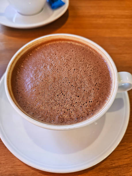 Surface texture of hot cocoa