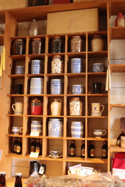 An interesting shelf of old items found in a Williamsburg, Virginia local market