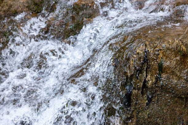 Landscape waterfall, Manjavsky falls, Carpathians, Ukraine