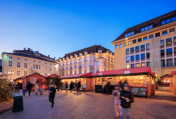 istock Bolzano, Christmas market decorations 2201152800