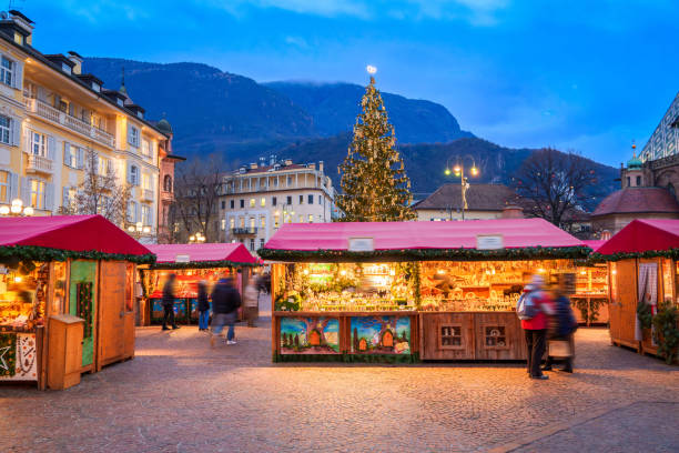 istock Bolzano, Christmas market decorations 2201152806