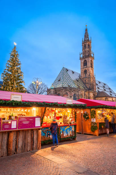istock Bolzano, Christmas market decorations 2201152807