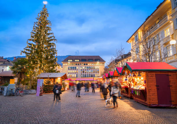 istock Bolzano, Christmas market decorations 2201152817