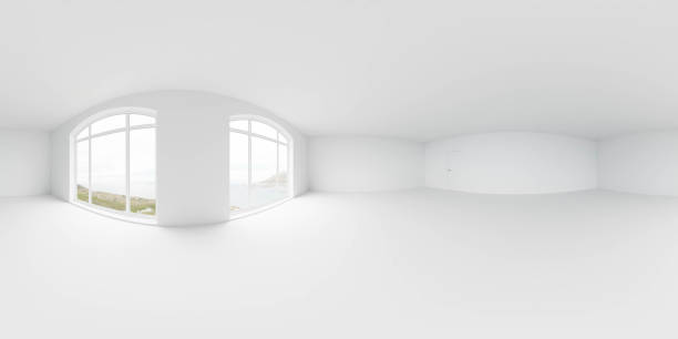 istock A White Room With Two Windows and a White Wall 360 panorama vr environment map 2201159445