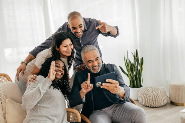 istock Family together celebrating Holidays 2201163619