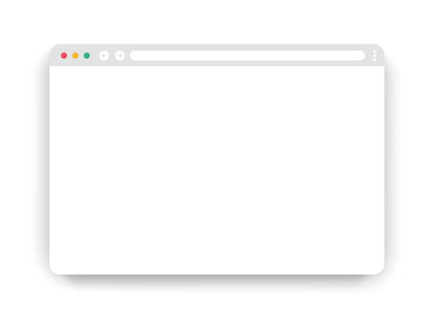 stockillustraties, clipart, cartoons en iconen met minimalist blank web browser interface vector set - homepage