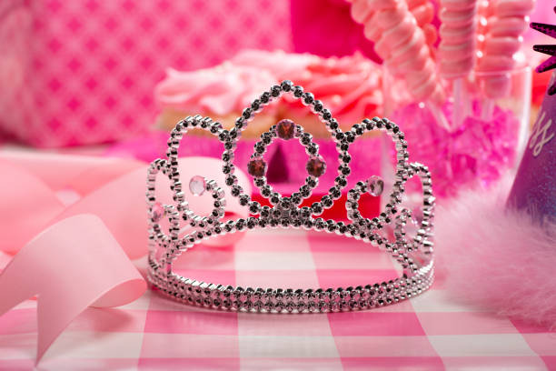 Pink Birthday Party decorations and candy for a Princess