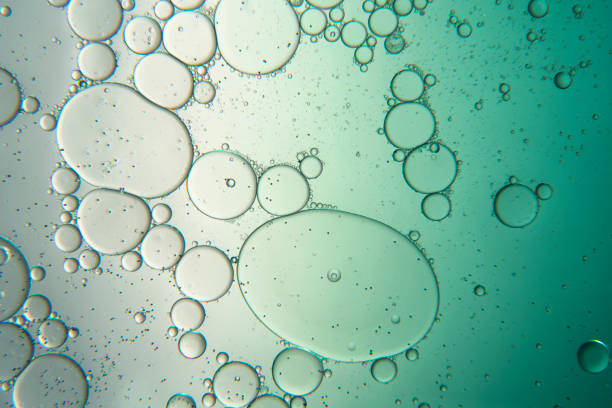 istock Abstract composition with water and oil drops 2201198887