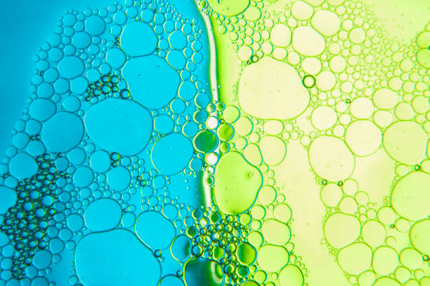 istock Abstract composition with water and oil drops 2201198927