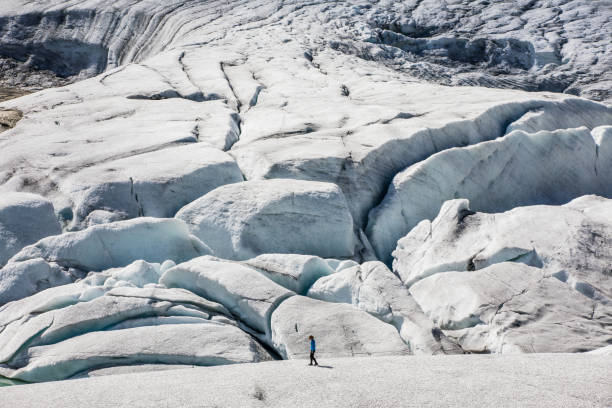istock Person walking on glacier in Austria 2201204090