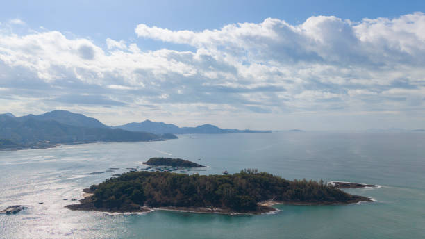 istock Fish rafts around the beautiful island 2201204424