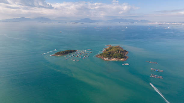 istock Fish rafts around the beautiful island 2201205169