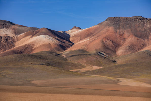Colorful mountains of the Salvador Dali desert in the south of Bolivia.