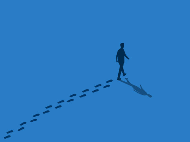 istock Inspiration and Success ,Leadership ,Businessman leaves footprints 2201206090