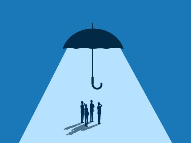 istock Insurance, Business Protection, Businessman With Umbrella 2201208116